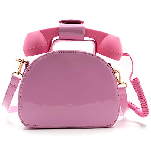 QiMing Retro Telephone Crossbody Bag - Pink