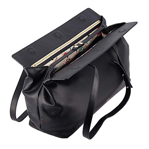 DUDU Genuine Leather Large Black Tote Bag