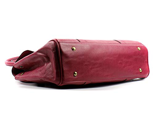 AOSSTA Womens Large Tote Bag with Turnlock (3193 Black)