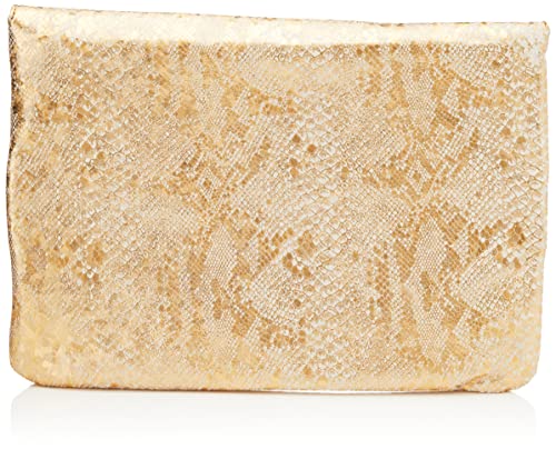 Clairefontaine Celeste Shiny Clutch - Gold Lambskin Leather