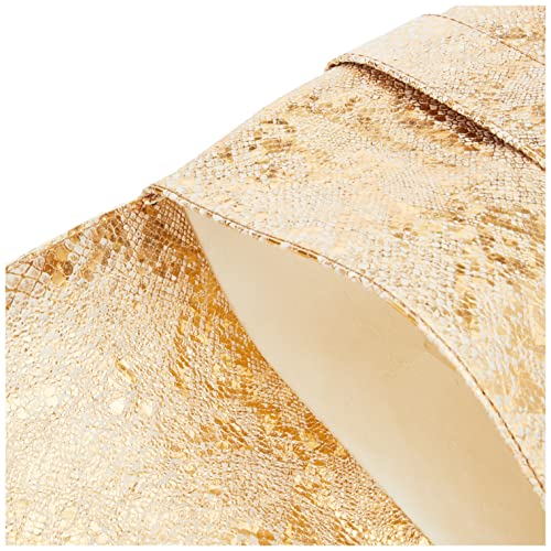 Clairefontaine Celeste Shiny Clutch - Gold Lambskin Leather