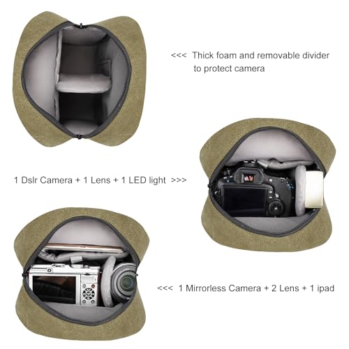 TULLIO Small Waterproof DSLR Camera Bag for Men