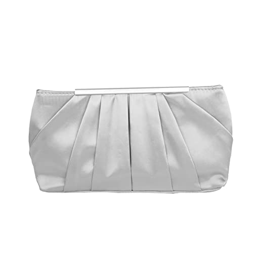 Lollanda Pleated Satin Clutch for Evening Wedding