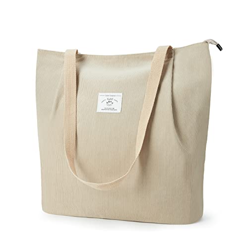 KALIDI Cord Tasche - Damen Tote Bag Handtasche