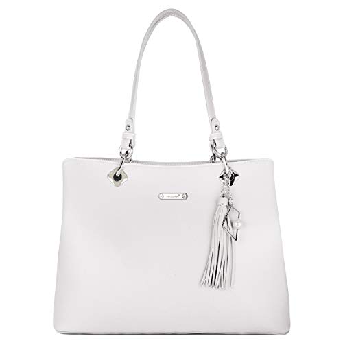 Designer style white tote bag for women