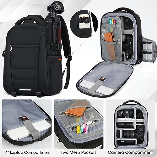 Large Capacity Waterproof Camera Laptop Backpack for DSLR