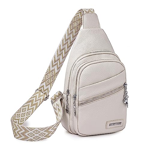 Small Leather Crossbody Fanny Pack for Women's Travel