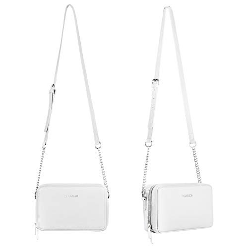 Elegant White Square Crossbody Bag - Designer Handbag