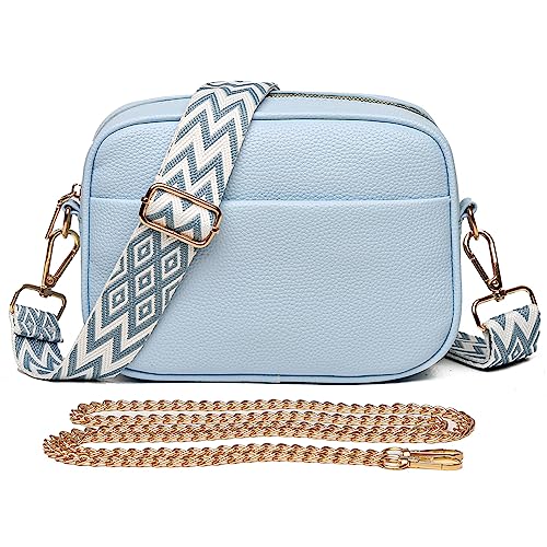 TIAASTAP Leather Crossbody Bag - Blue
