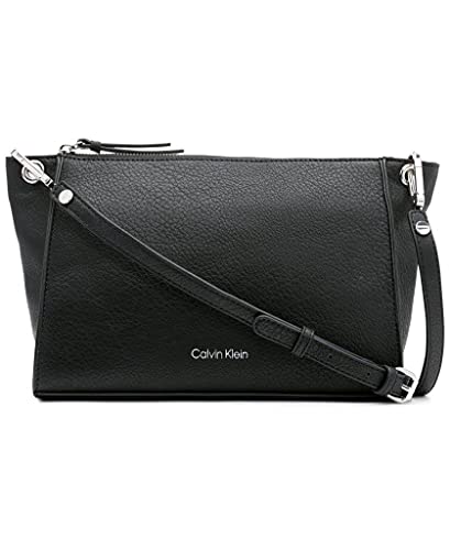Calvin Klein Reyna Crossbody: Black/Silver - Women's