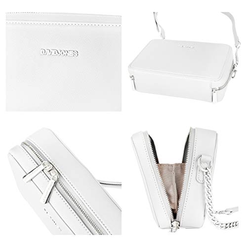 Elegant White Square Crossbody Bag - Designer Handbag