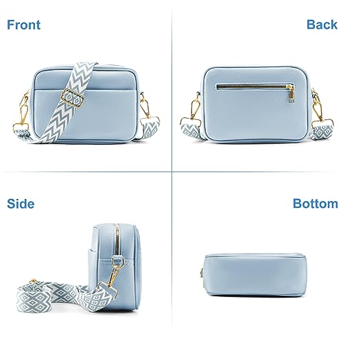 TIAASTAP Leather Crossbody Bag - Blue