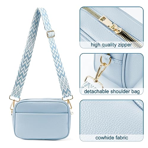 TIAASTAP Leather Crossbody Bag - Blue