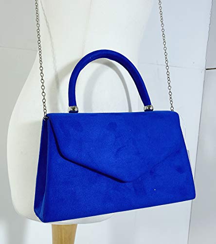 LeahWard Royal Suede Clutch Bag Wedding Handbag