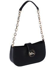 Michael Kors Black Leather Pouchette Shoulder Bag