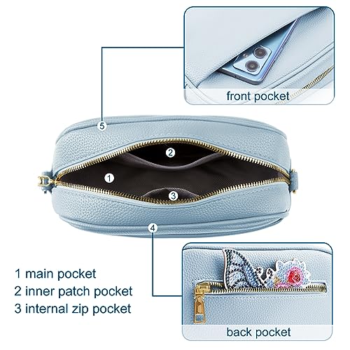 TIAASTAP Leather Crossbody Bag - Blue