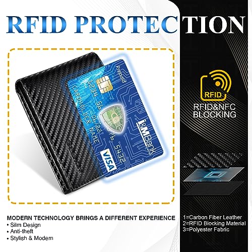 TEEHON Men's RFID Blocking Leather Wallet with Gift Box