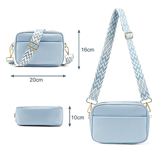 TIAASTAP Leather Crossbody Bag - Blue