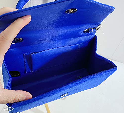 LeahWard Royal Suede Clutch Bag Wedding Handbag