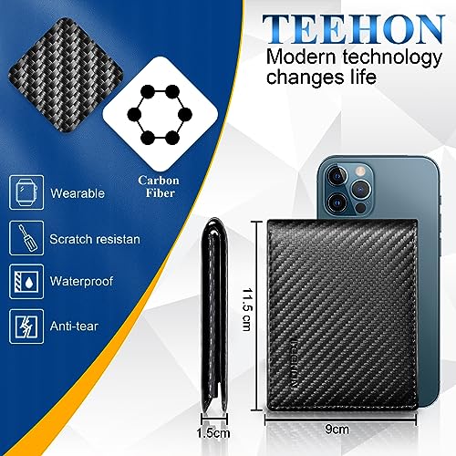 TEEHON Men's RFID Blocking Leather Wallet with Gift Box