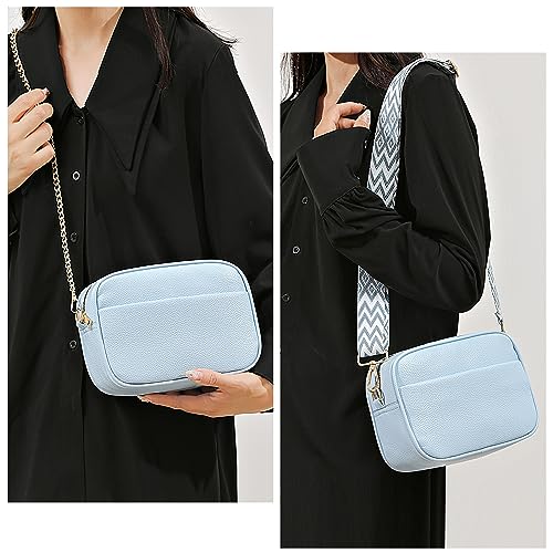 TIAASTAP Leather Crossbody Bag - Blue