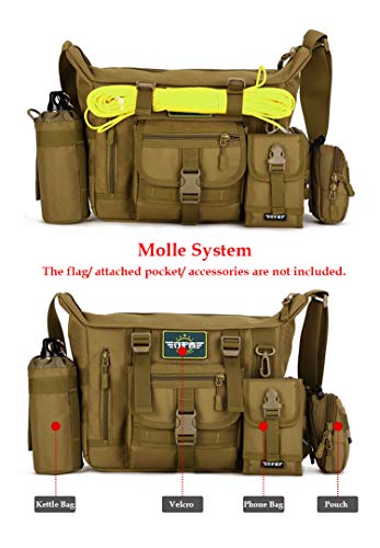 Military Green Tactical Messenger Bag Large for Laptop