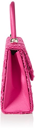 SWANKYSWANS Kendall Lace Clutch in Fuschia