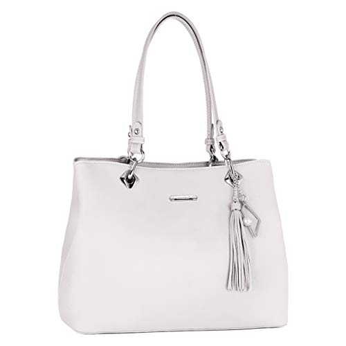 Designer style white tote bag for women