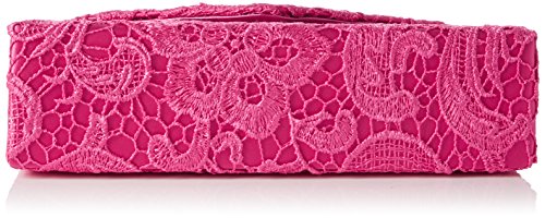 SWANKYSWANS Kendall Lace Clutch in Fuschia