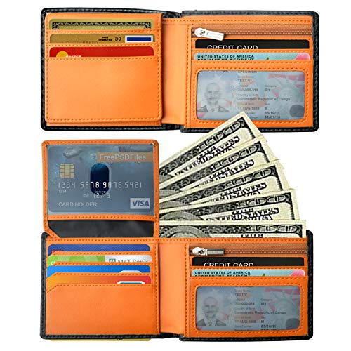 BIAL RFID Blocking Slim Bifold Designer Mens Wallet