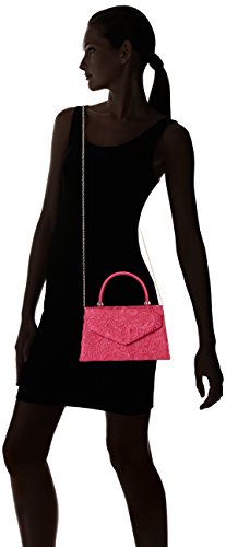 SWANKYSWANS Kendall Lace Clutch in Fuschia
