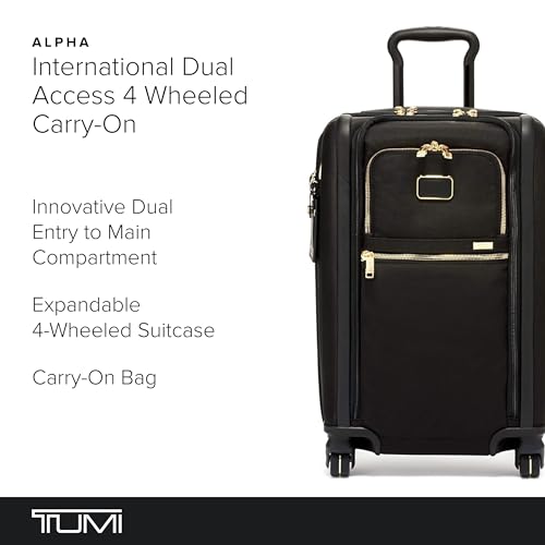 Tumi Alpha 3 Dual Access Handgepäck: Schwarz/Gold