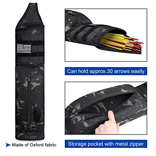 Camouflage Black Quiver with Molle System Shoulder Holder