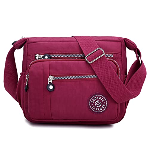 XUDREZ Multi Pocket Cross Body Bag - Red