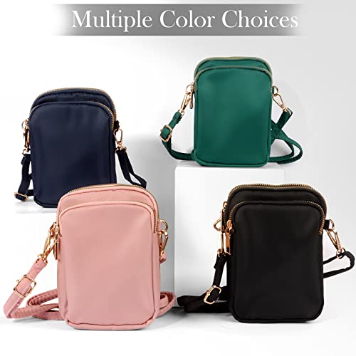 Navy Blue Nylon Crossbody Handbag for Women, 3 Layers