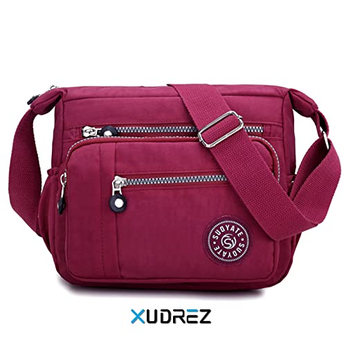 XUDREZ Multi Pocket Cross Body Bag - Red