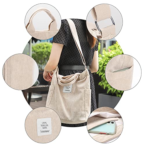 WantGor Designer Beige Shoulder Tote Bag