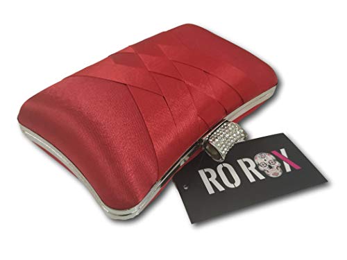 Ro Rox Francesca Crystal Retro Clutch - Red