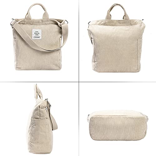 WantGor Designer Beige Shoulder Tote Bag