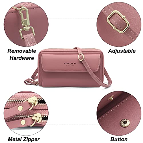 Purple Designer Crossbody Bag with Card Slots and Strap