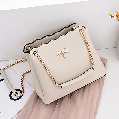 NICOLE & DORIS Beige Designer Crossbody Handbag