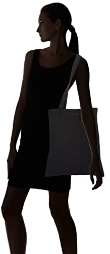 eBuyGB Black Cotton Shopping Tote Shoulder Bag