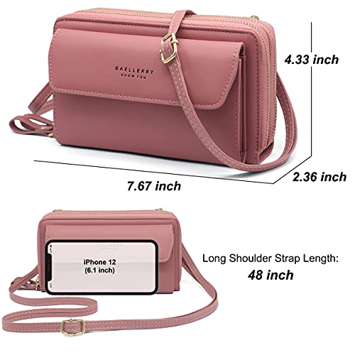 Purple Designer Crossbody Bag with Card Slots and Strap