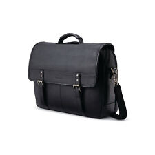 Samsonite Classic Leather Flapover, Black, One Size