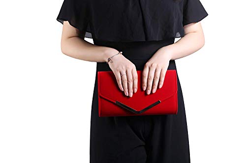 Elegante Damen-Clutchs Handtasche mit Trageriemen und Kettentasche