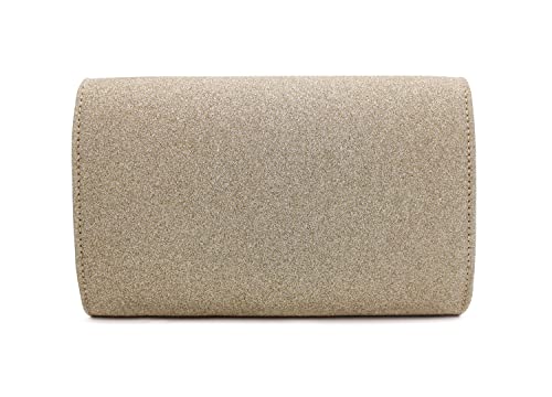 Gold V-Shape Envelope Clutch for Wedding, Prom, Bridal