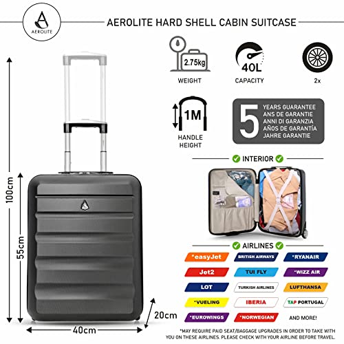 A5ryanair-approved carry-on luggage bundle with 5-year warranty