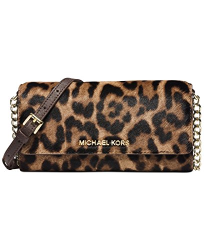 Leopard Hair Calf Chain Wallet by Michael Kors