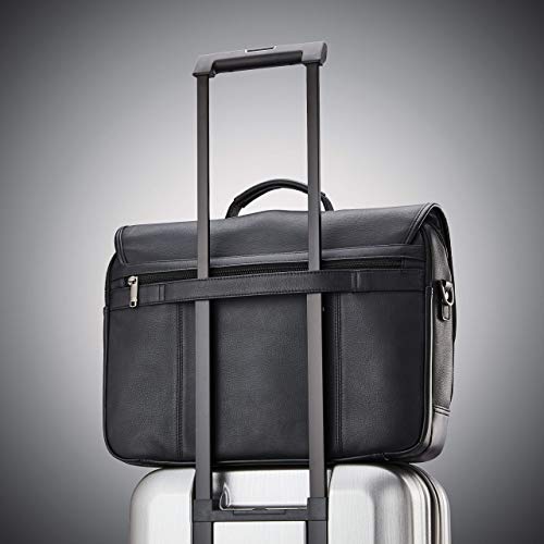 Samsonite Classic Leather Flapover, Black, One Size