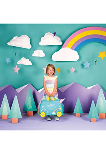 Una Unicorn Teal Ride-On Suitcase and Kid's Handbag